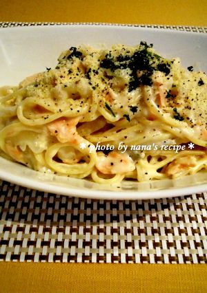 甘塩鮭でレモン風味のクリームパスタ-レシピのメイン写真