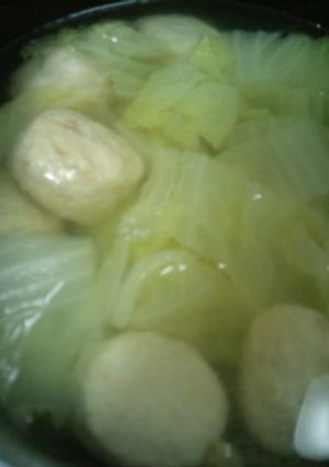 白菜と鶏団子スープ-レシピのメイン写真