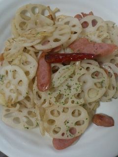 蓮根でペペロンチーノだよ★-レシピのメイン写真