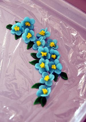 水色の花（マジパン細工）-レシピのメイン写真