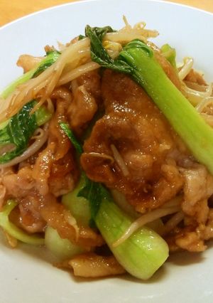 豚肉とチンゲン菜のオイスター炒め-レシピのメイン写真