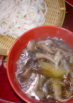 つけめん　茄子うどん-レシピのメイン写真