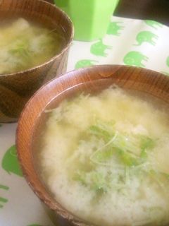 豆苗★味噌汁-レシピのメイン写真