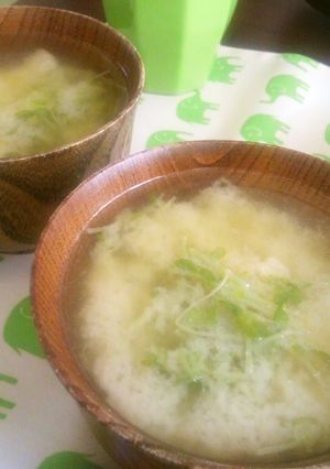 豆苗★味噌汁-レシピのメイン写真
