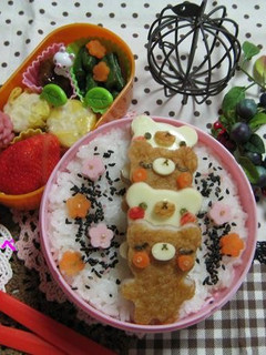 ドミノ倒しDEクマさん弁当☆-レシピのメイン写真