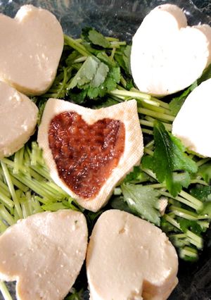 ダイエットに☆豆腐と三つ葉の梅肉サラダ-レシピのメイン写真