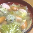 リメイク☆余った餃子の具だんごスープ