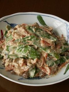 キヌサヤの白和え-レシピのメイン写真