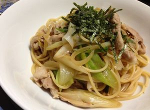 お店の味！！豚肉とネギの和風パスタ☆-レシピのメイン写真