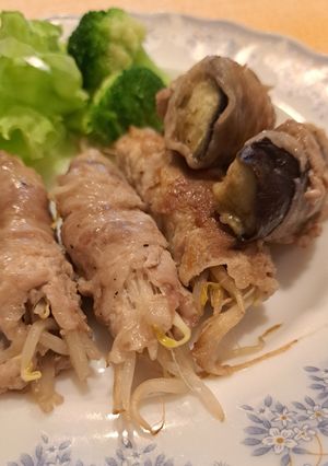 もやしの肉巻き&なすの肉巻き-レシピのメイン写真