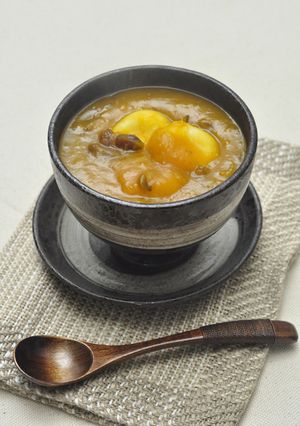 韓国料理ーカボチャぜんざい：ホバクジュク-レシピのメイン写真