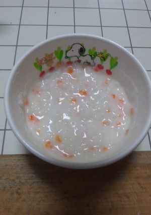 鶏ささみのミルクがゆ〜離乳食中期〜-レシピのメイン写真