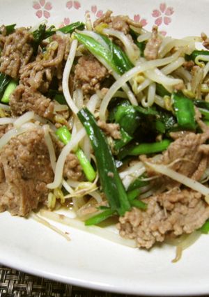 もやしとニラのひき肉炒め-レシピのメイン写真