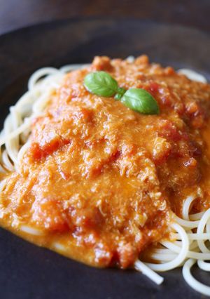 蟹味噌のコクがたまらん！◆カニのトマトクリームパスタ◆-レシピのメイン写真
