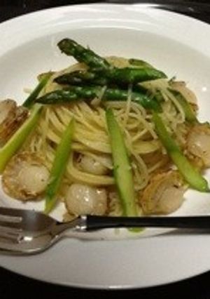 ホタテとアスパラのパスタ-レシピのメイン写真