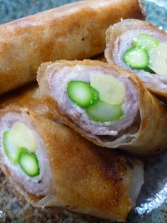 アスパラ巻き巻き春巻き~-レシピのメイン写真