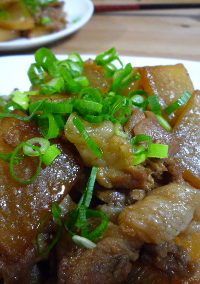 大根と豚肉の甘辛炒め物-レシピのメイン写真