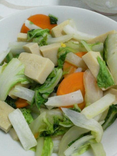 高野豆腐と白菜の煮物-レシピのメイン写真