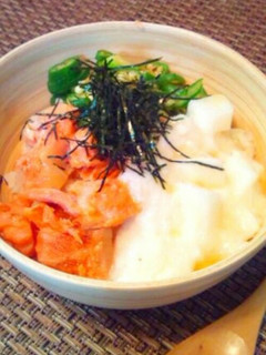 鮭・オクラ・長芋のネバネバ丼-レシピのメイン写真