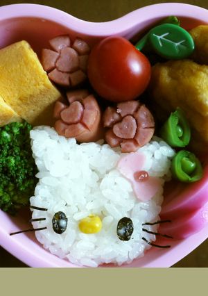 キャラ弁　キティ♪-レシピのメイン写真