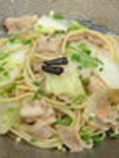 白菜と豚肉の和風明太子パスタ-レシピのメイン写真