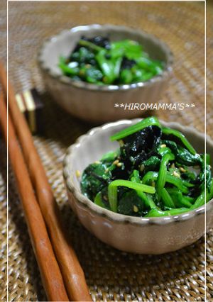 ほうれん草のごま油炒め☆お弁当にも♪-レシピのメイン写真