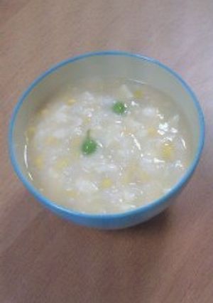 夜食にも！コーンスープご飯-レシピのメイン写真