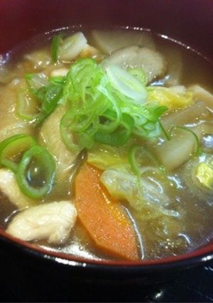 鶏胸肉☆せんべい汁-レシピのメイン写真