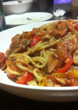 生トマトのアマトリチャーナ風パスタ-レシピのメイン写真