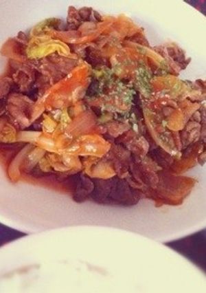 牛肉とキャベツのケチャップ炒め＊-レシピのメイン写真