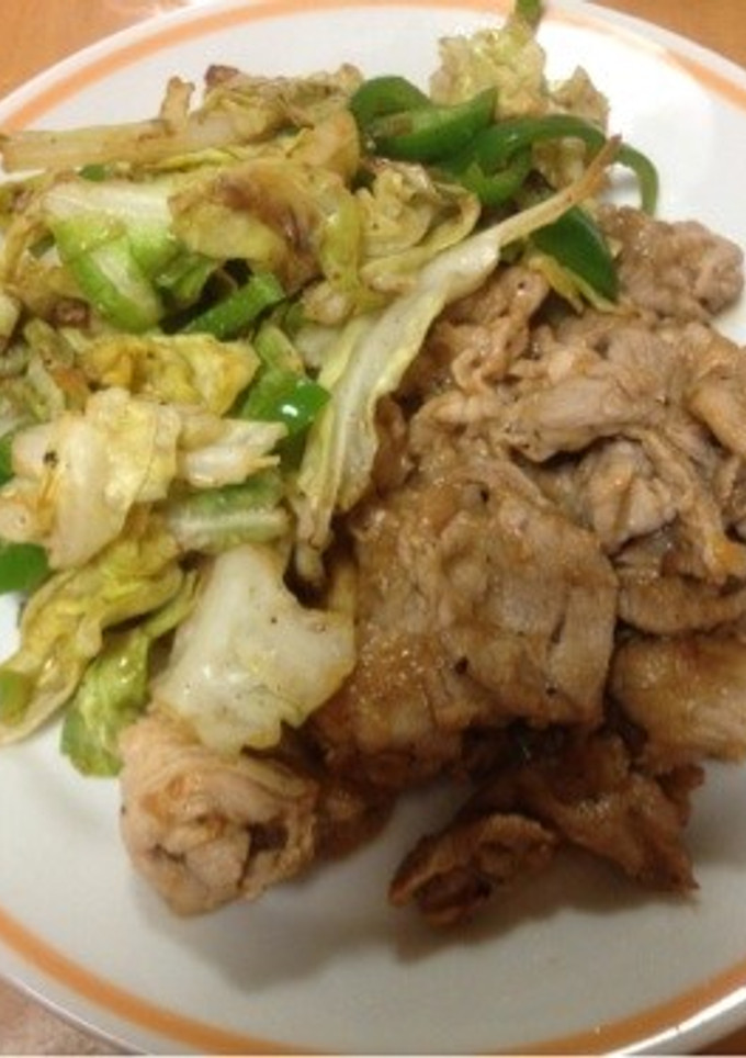 さっぱり梅ポン焼きと野菜炒め-レシピのメイン写真