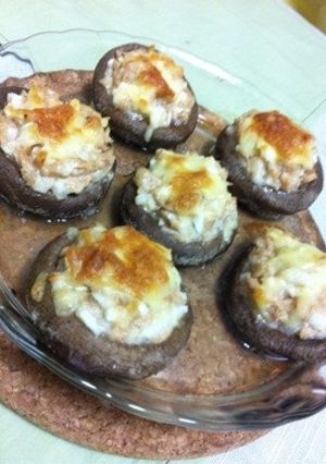 ぷりぷりしいたけのシーチキンチーズ焼き-レシピのメイン写真