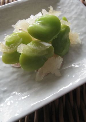 作業5分！新玉ねぎとそら豆のさっぱり和え-レシピのメイン写真