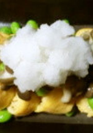 厚焼き玉子のおろししめじのせ-レシピのメイン写真