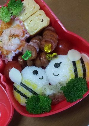 キャラ弁 ハチさん弁当-レシピのメイン写真