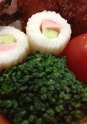 お弁当に！かわいい♡二色ちくわ-レシピのメイン写真