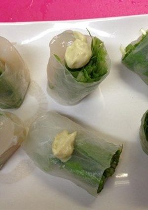 ホタテの生春巻き　わさびダレ-レシピのメイン写真