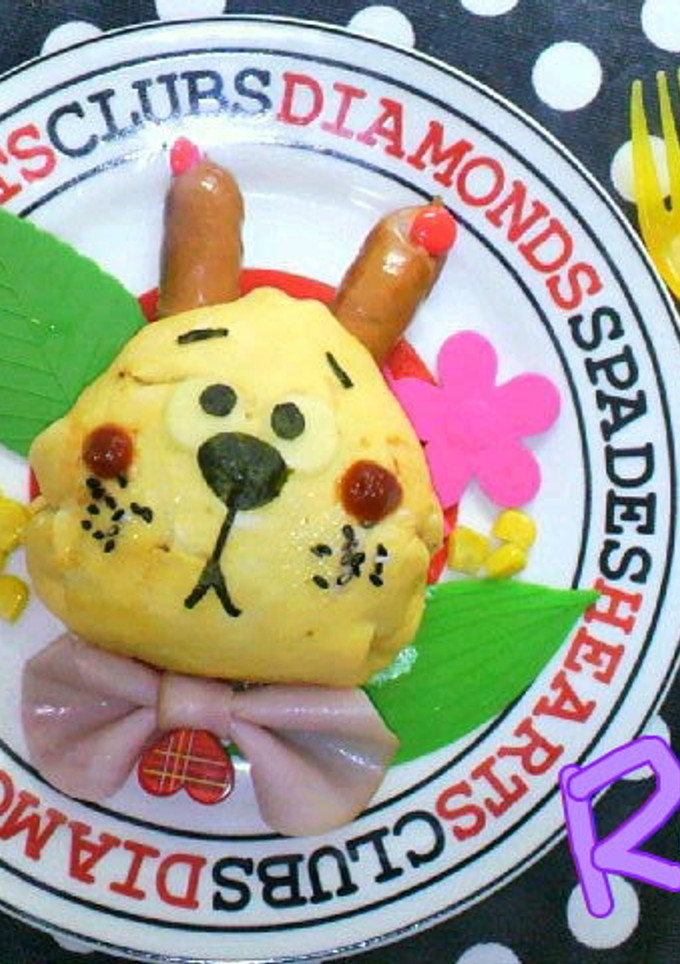 簡単！うさぎのお子様オムライス♪-レシピのメイン写真