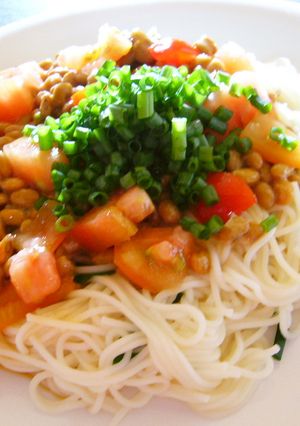 ☆トマトと納豆の素麺☆-レシピのメイン写真