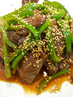 簡単!牛肉とピーマンの柚子胡椒炒め☆-レシピのメイン写真