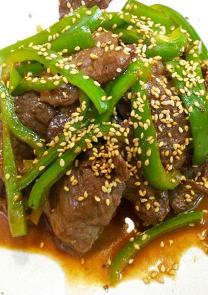簡単!牛肉とピーマンの柚子胡椒炒め☆-レシピのメイン写真