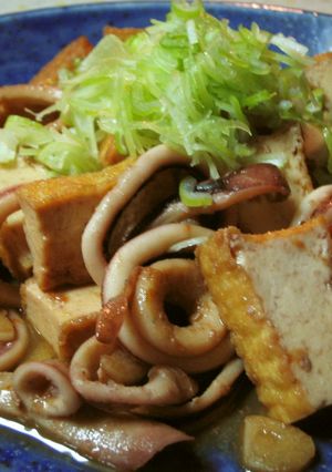 にんにくバター醤油で旨～♡イカと厚揚げ-レシピのメイン写真