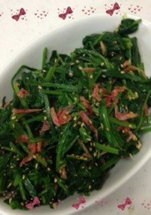 桜えび入りほうれん草のおひたし-レシピのメイン写真