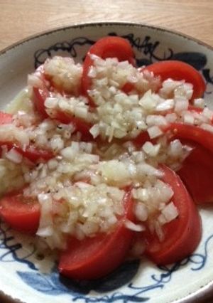 トマトの玉ねぎドレッシングまみれ-レシピのメイン写真