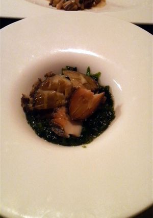 アワビの軽いバターソテー　岩海苔ソース-レシピのメイン写真