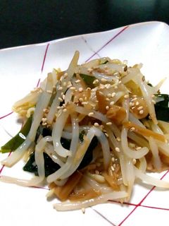 簡単☆もやしとワカメのなめ茸和え-レシピのメイン写真