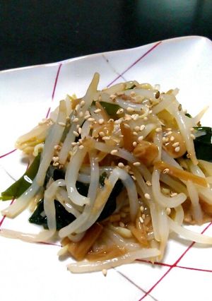 簡単☆もやしとワカメのなめ茸和え-レシピのメイン写真