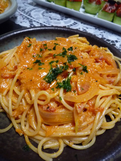 蟹のトマトクリームパスタ-レシピのメイン写真