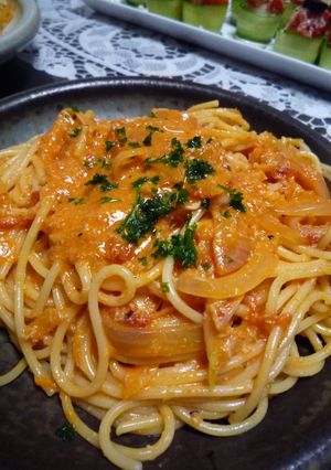 蟹のトマトクリームパスタ-レシピのメイン写真