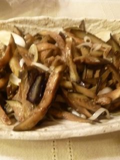 茄子と葱を一緒に炒めちゃいました^_--レシピのメイン写真